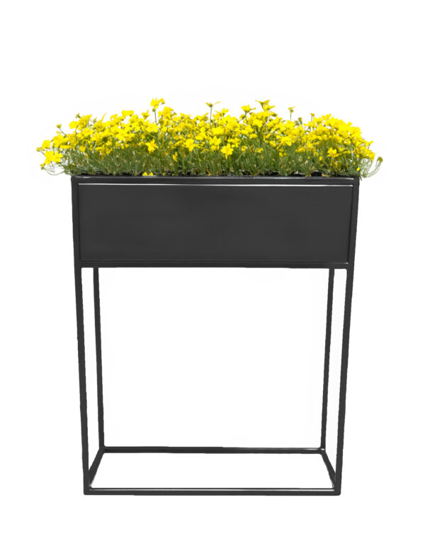 Stylowa Donica Metalowa 77 cm – Czarna, Nowoczesna i Trwała | Metal&Style - obrazek 2