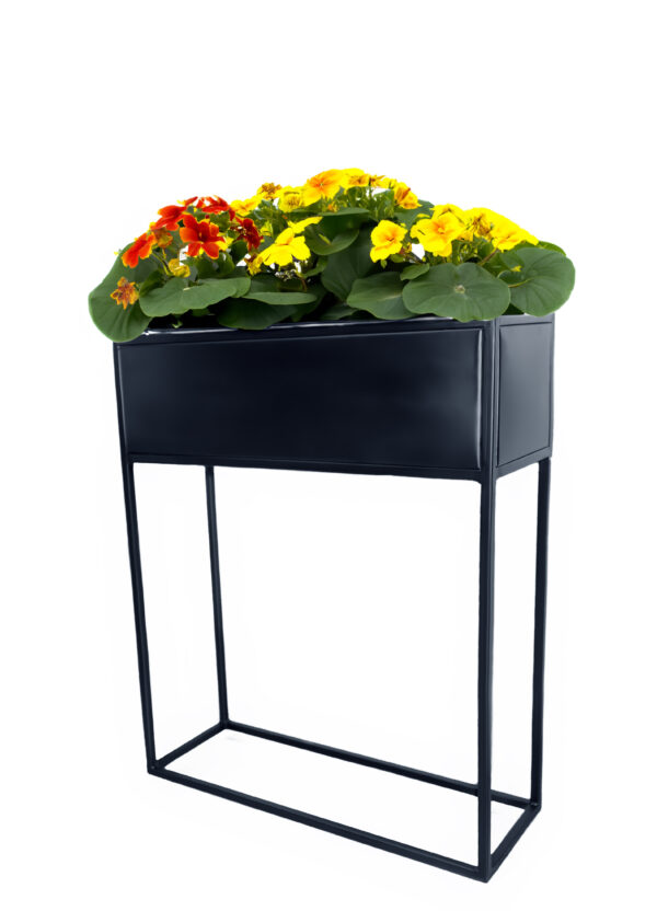 Stylowa Donica Metalowa 77 cm – Czarna, Nowoczesna i Trwała | Metal&Style - obrazek 3