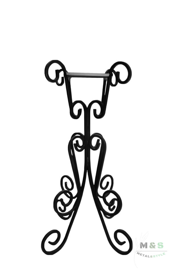 Kwietnik metalowy 79 cm czarny – nowoczesny i elegancki - obrazek 2