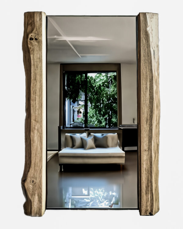 Lustro 50x75 cm – Ręcznie robione z drewnianą ramą